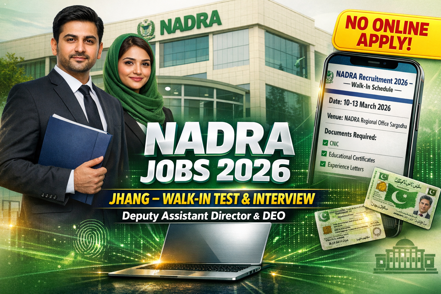 NADRA Jobs Jhang 2026