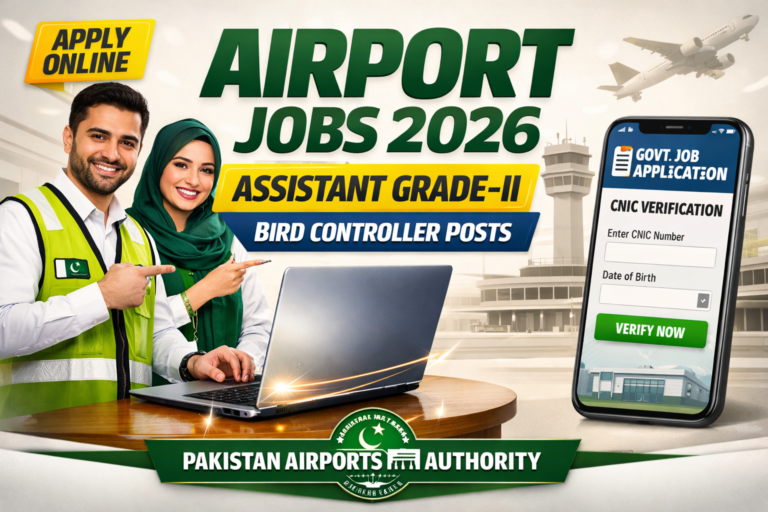 Pakistan Airports Authority Jobs 2026 | Apply Online for Assistant Grade-II & Bird Controller Posts